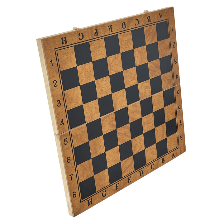 Juego de Madera 3 en 1: Ajedrez, Damas, Backgammon Plegable  6