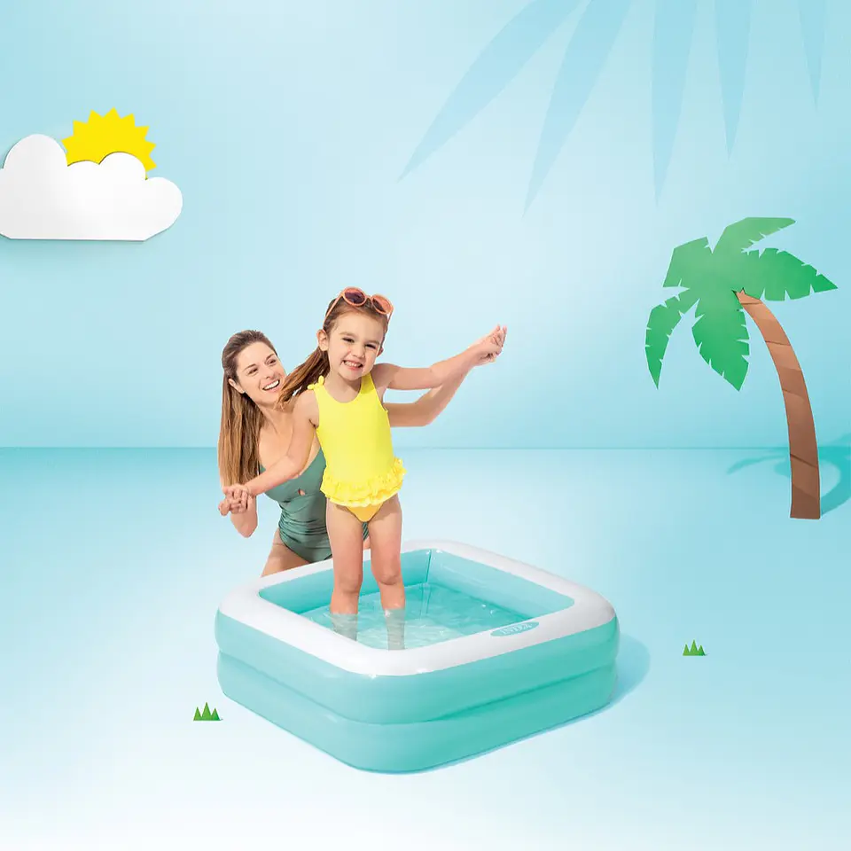 Piscina Inflable para Niños Intex 86x86x25cm 57100NP Celeste 2