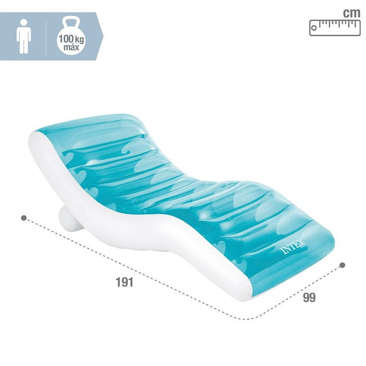 Reposera Inflable Colchoneta INTEX azul 191x99 cm 56874EU 6