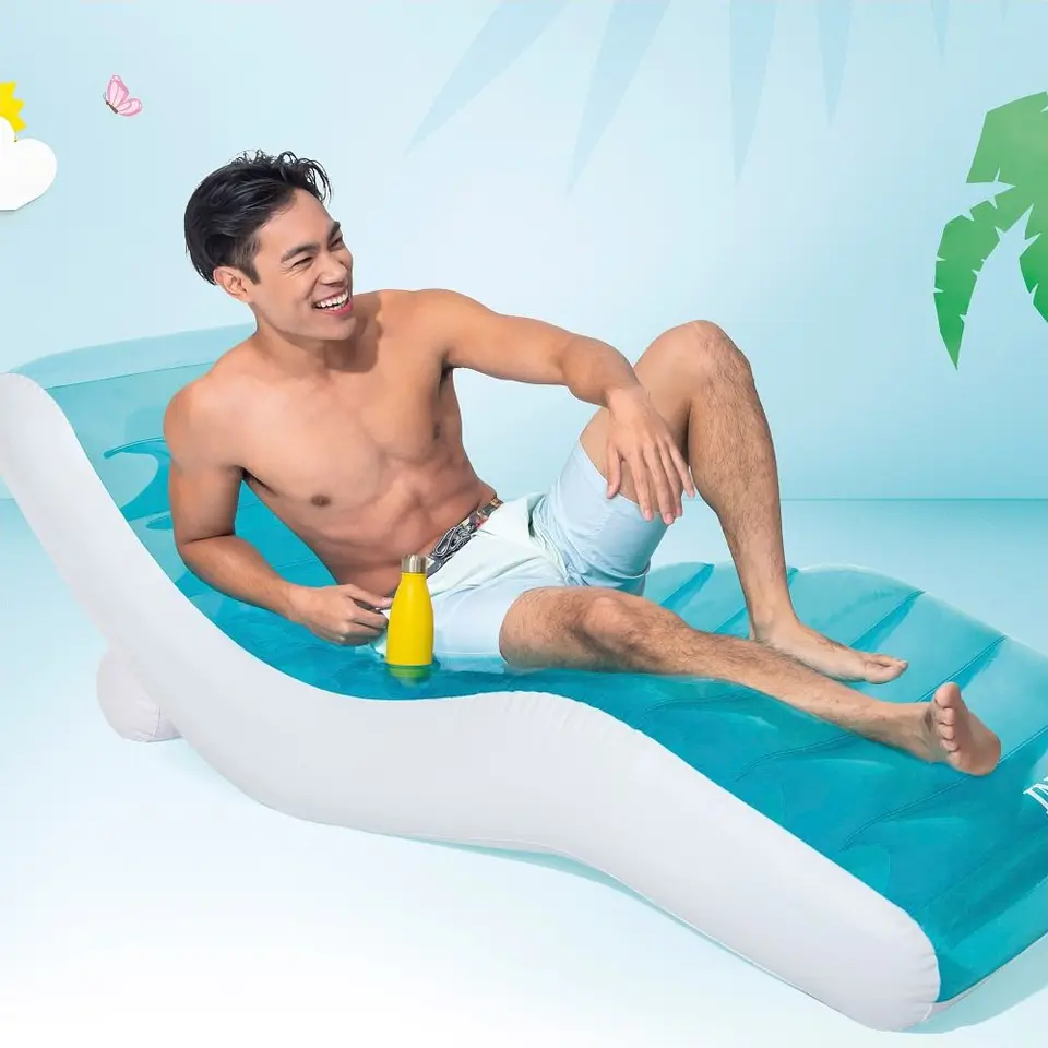 Reposera Inflable Colchoneta INTEX azul 191x99 cm 56874EU 7