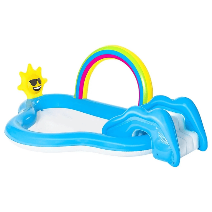 Piscina Play Center Arco Iris Inflable Tobogán Bestway 53092 1