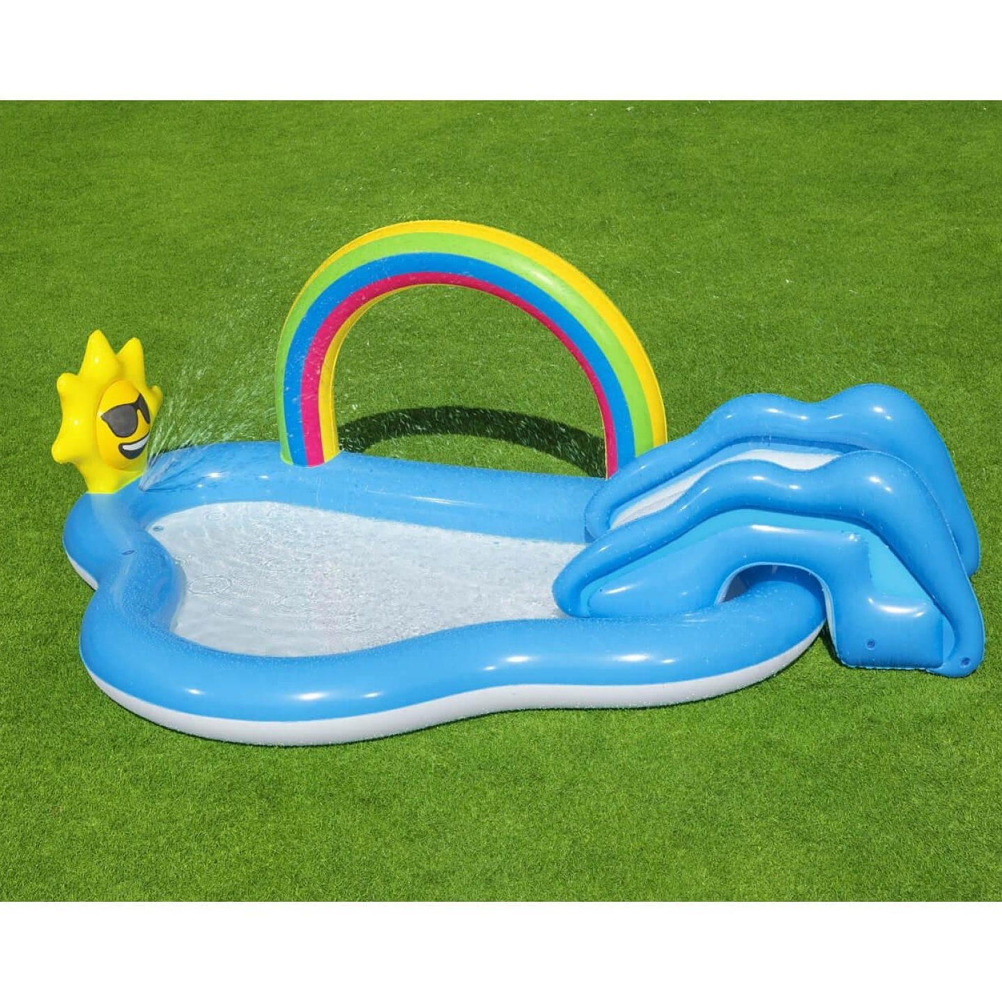 Piscina Play Center Arco Iris Inflable Tobogán Bestway 53092 4