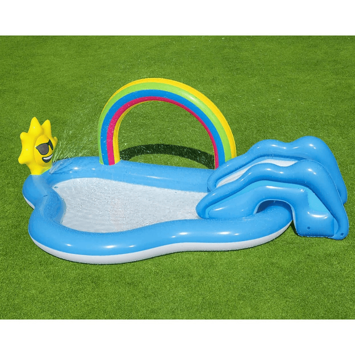 Piscina Play Center Arco Iris Inflable Tobogán Bestway 53092 4