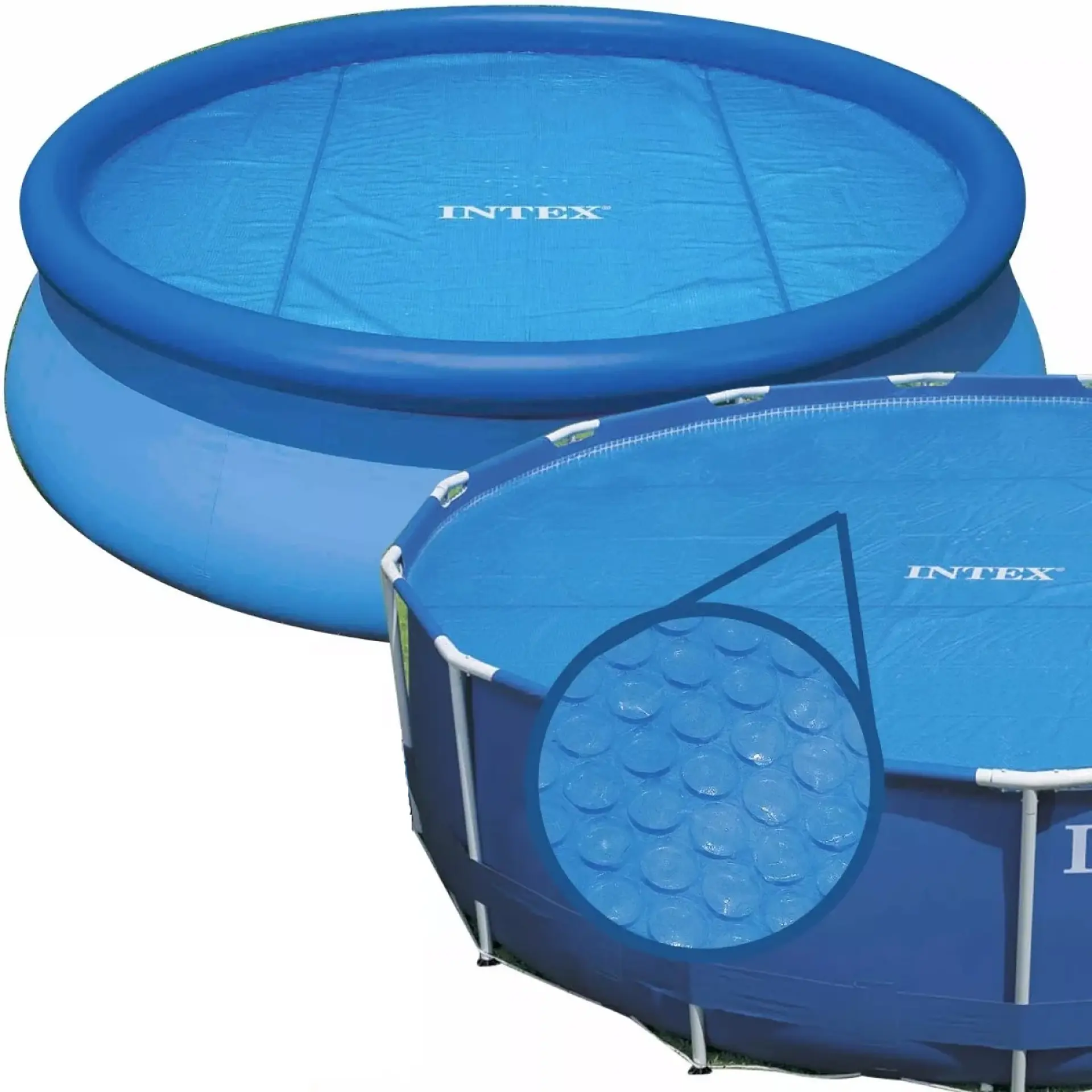 Cubierta Piscina Solar De Polietileno Azul 3,66m Intex 28012 3