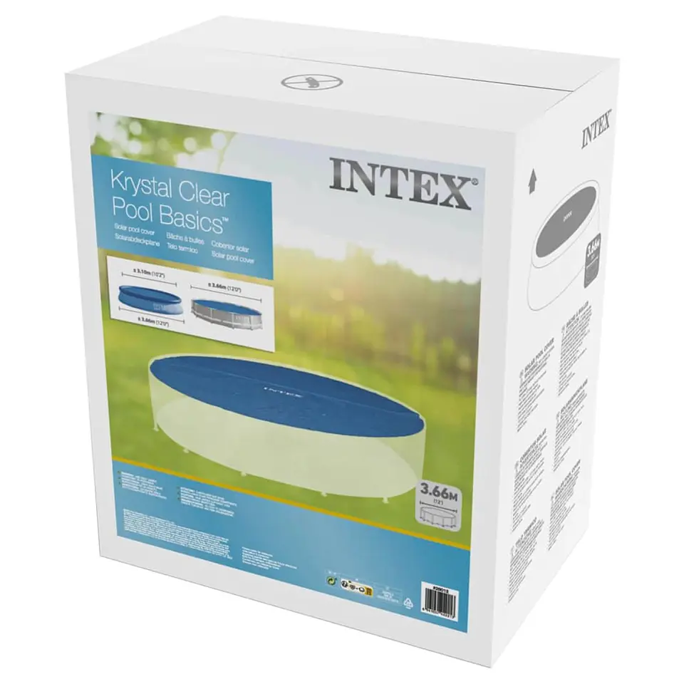Cubierta Piscina Solar De Polietileno Azul 3,66m Intex 28012 7