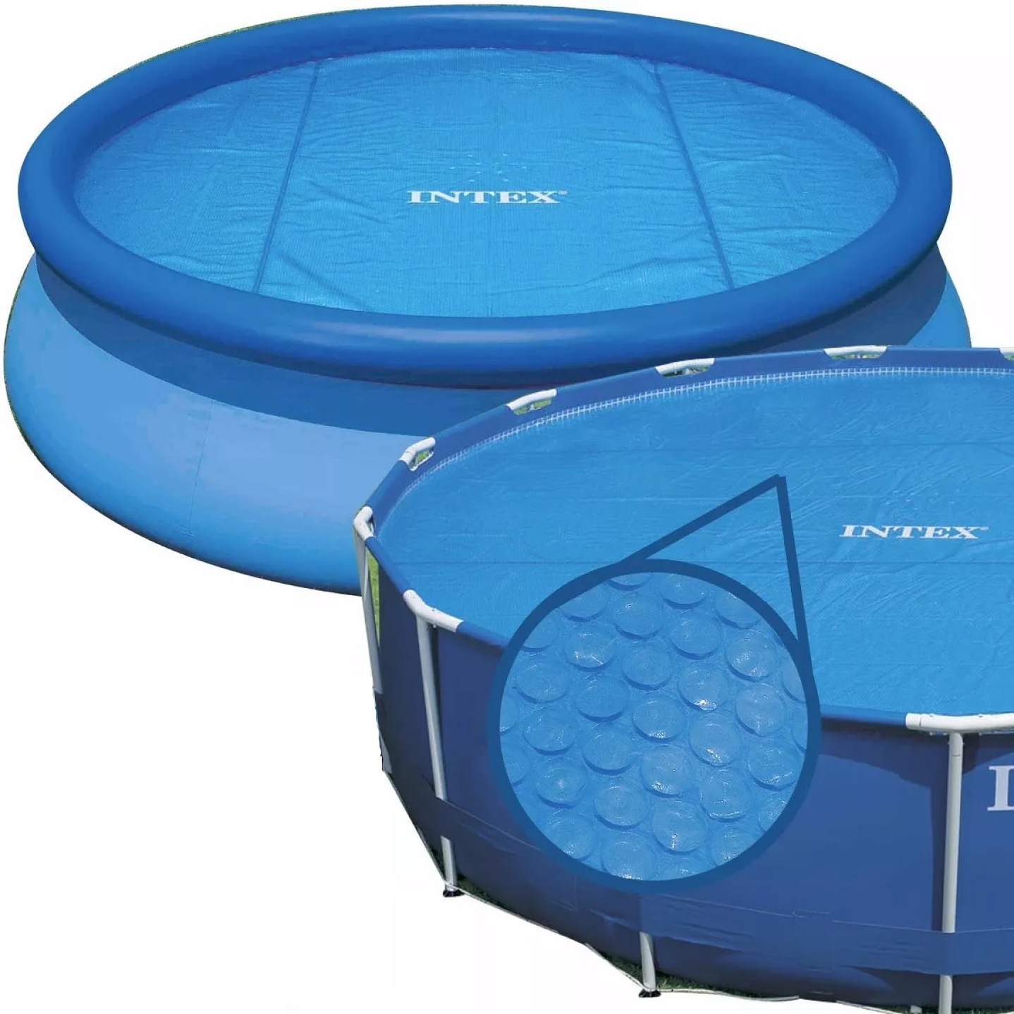Cubierta Piscina Solar De Polietileno Azul 3,05m Intex 28011 3
