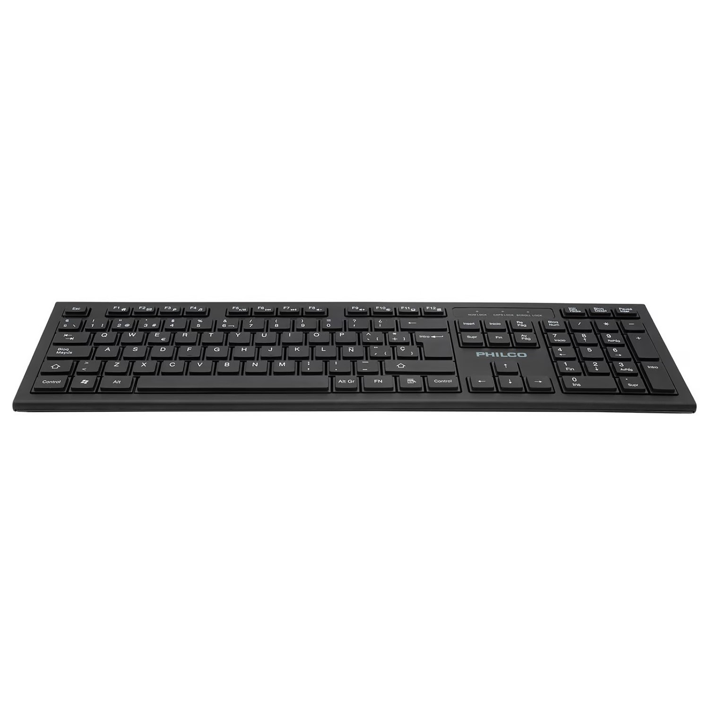 Teclado Inalámbrico 105 Teclas Negro Philco W601N 1