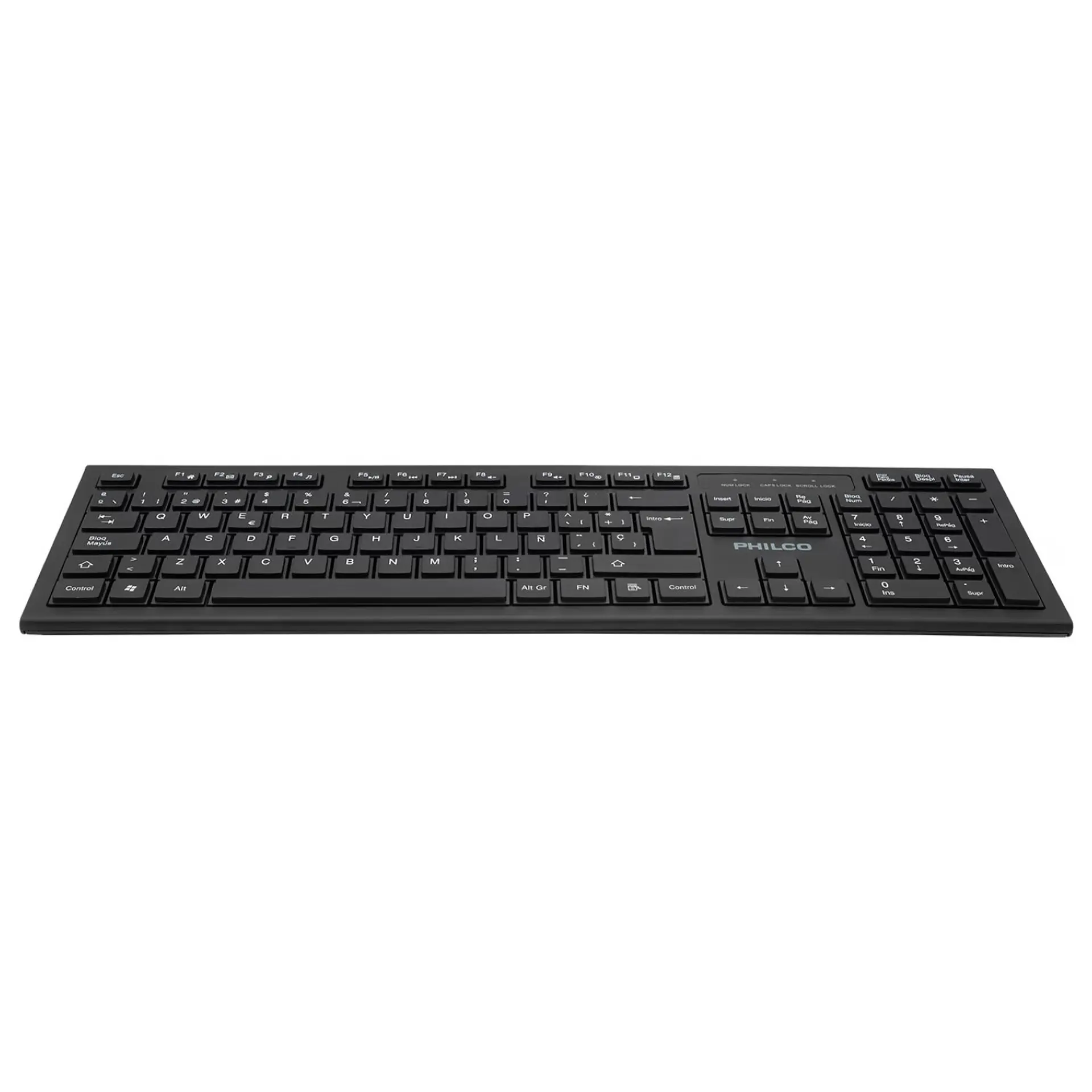Teclado Inalámbrico 105 Teclas Negro Philco W601N 1