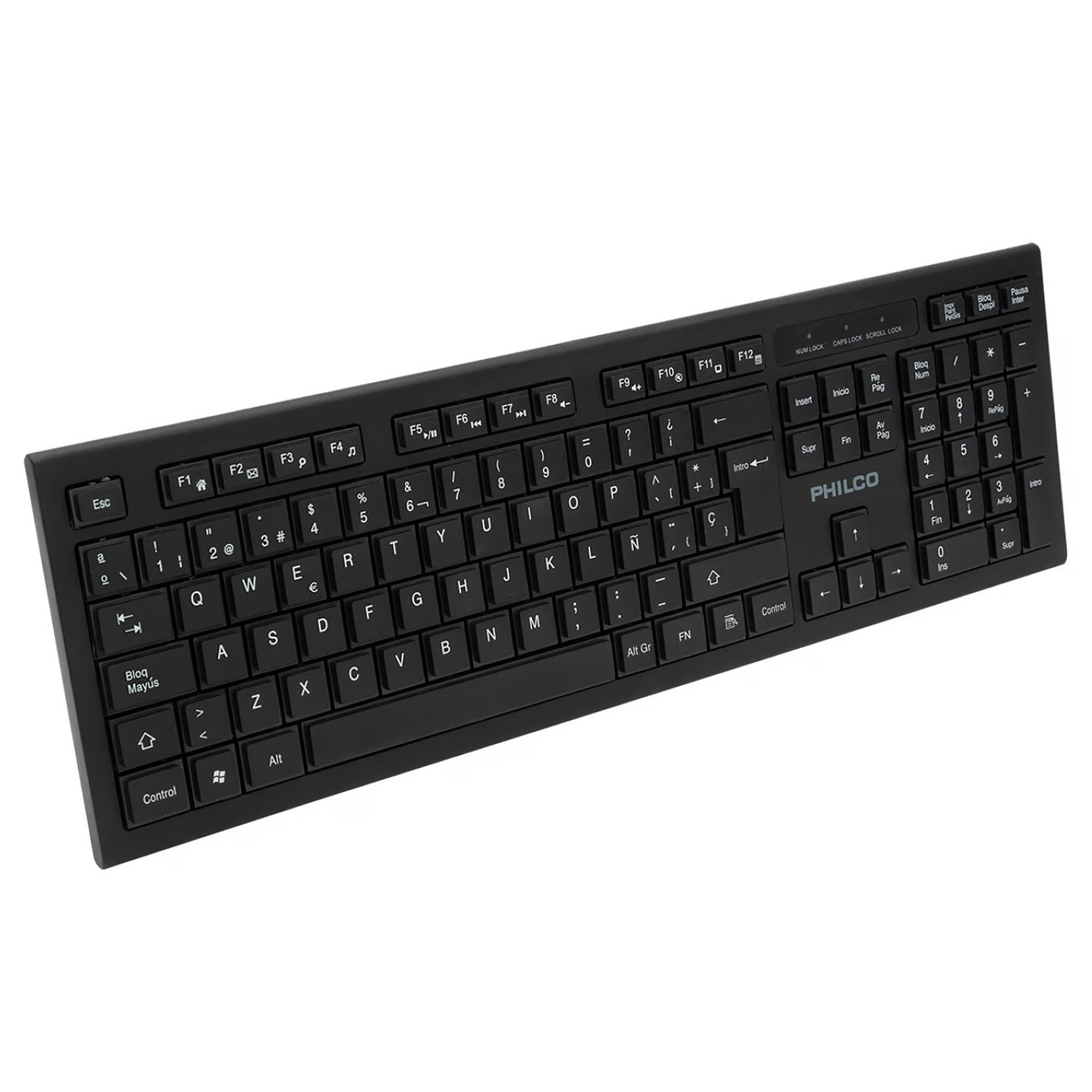 Teclado Inalámbrico 105 Teclas Negro Philco W601N 2
