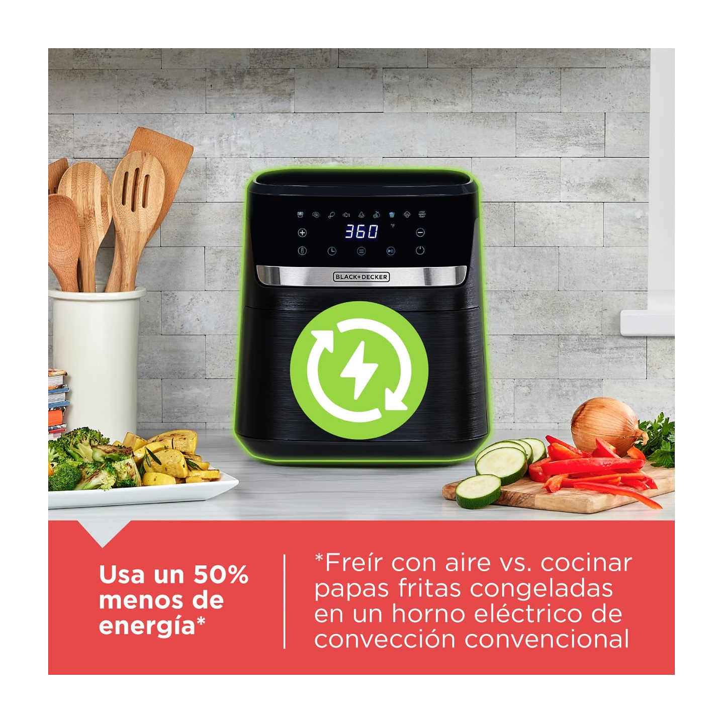 Freidora de Aire Black + Decker PURIFRY de 5.5L Afbd62-1bdcl 6