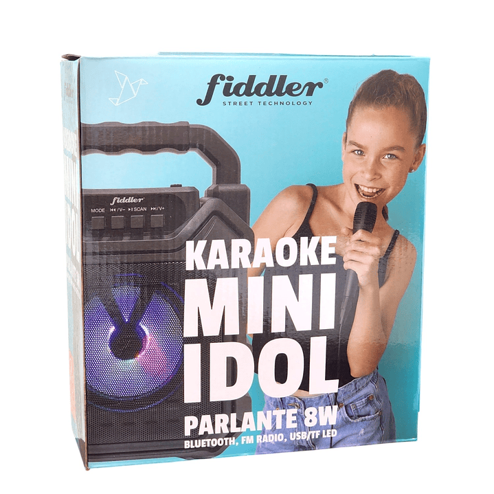 Parlante Karaoke Mini Idol 8W Bluetooth FM Radio USB 7