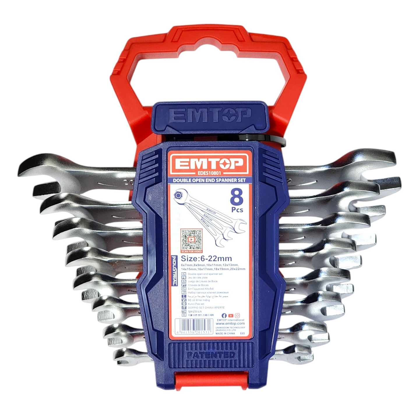 Kit de 8 Llaves de Punta 6-22mm Emtop Edes10801 1