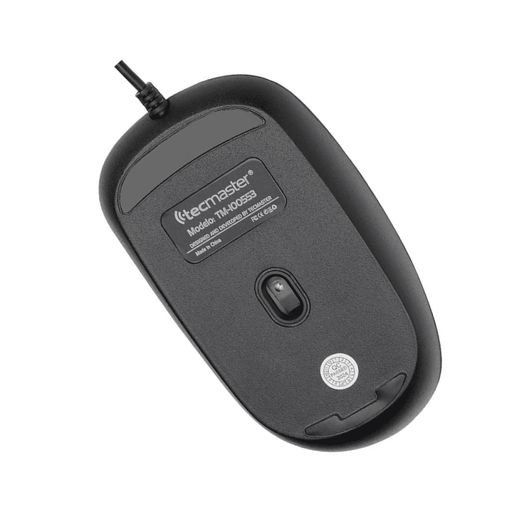 Mouse Óptico con Cable USB 1600 dpi Tecmaster Negro 3