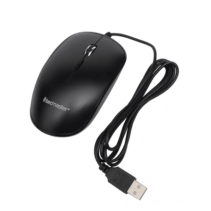 Mouse Óptico con Cable USB 1600 dpi Tecmaster Negro 4
