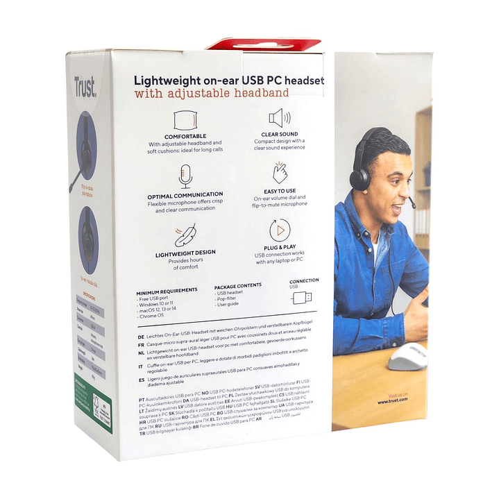 Audífonos con Cable USB Ayda para PC Headset Trust 25088 8