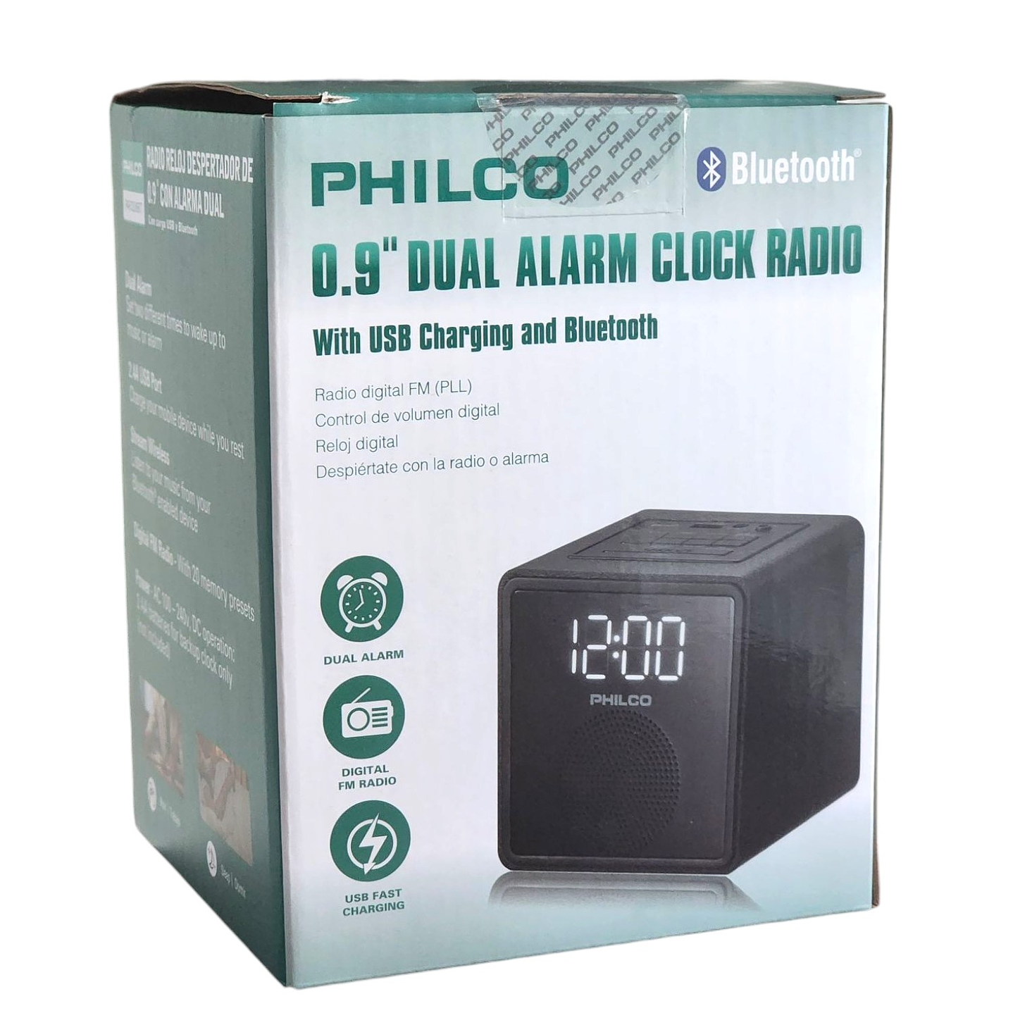 Radio Reloj Despertador 0.9” Bluetooth Philco PAR3206BT 3