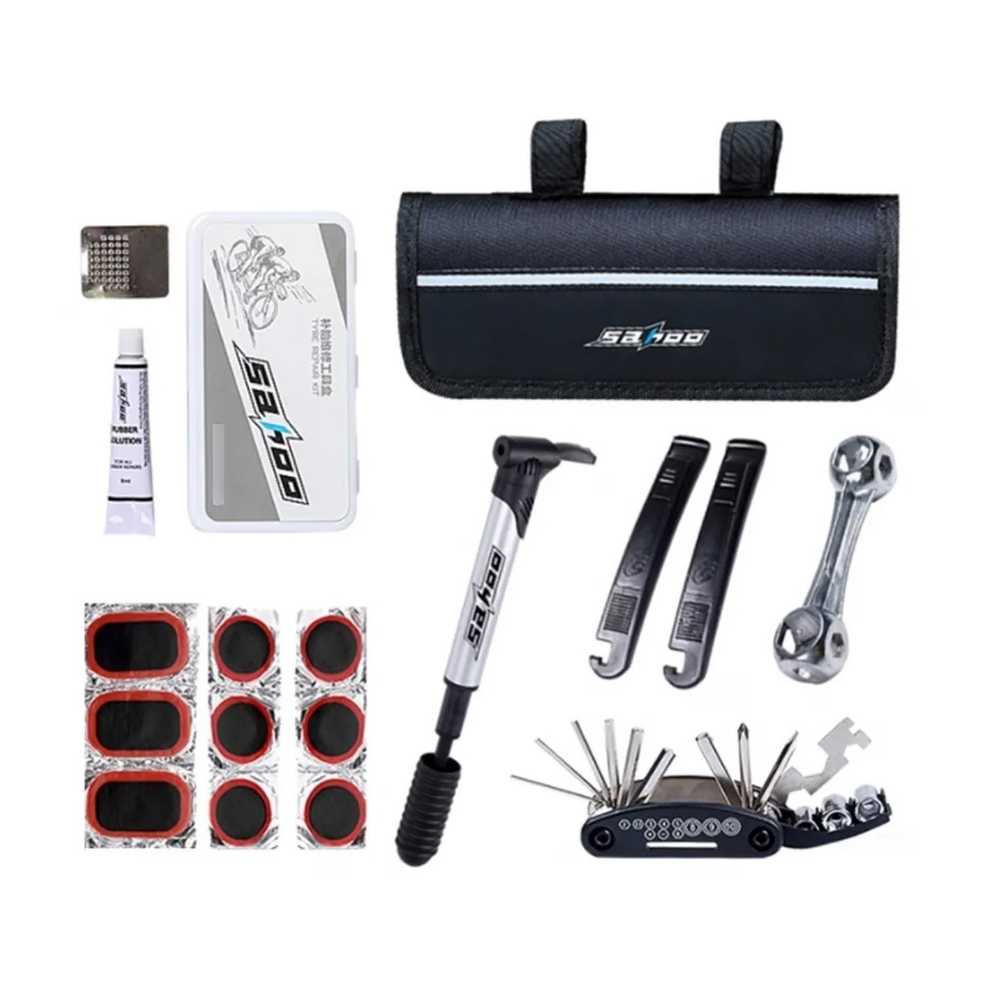 Kit Herramientas Bicicleta Completo Llave Y Parche 06031 1