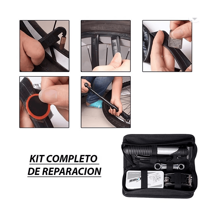 Kit Herramientas Bicicleta Completo Llave Y Parche 06031 6