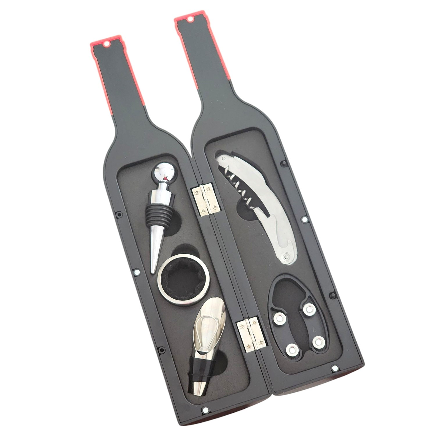 Set 5 Pz Saca Corcho Descorchador Estuche Botella Vino 10189 2