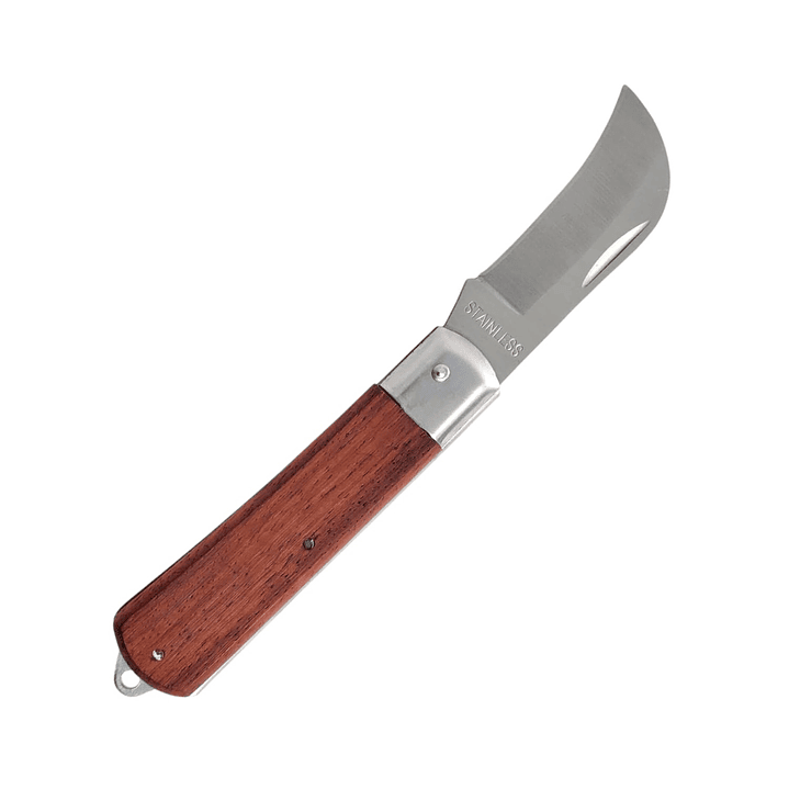 Cuchillo Navaja Cortapluma Curvo Mango Madera 13058 2
