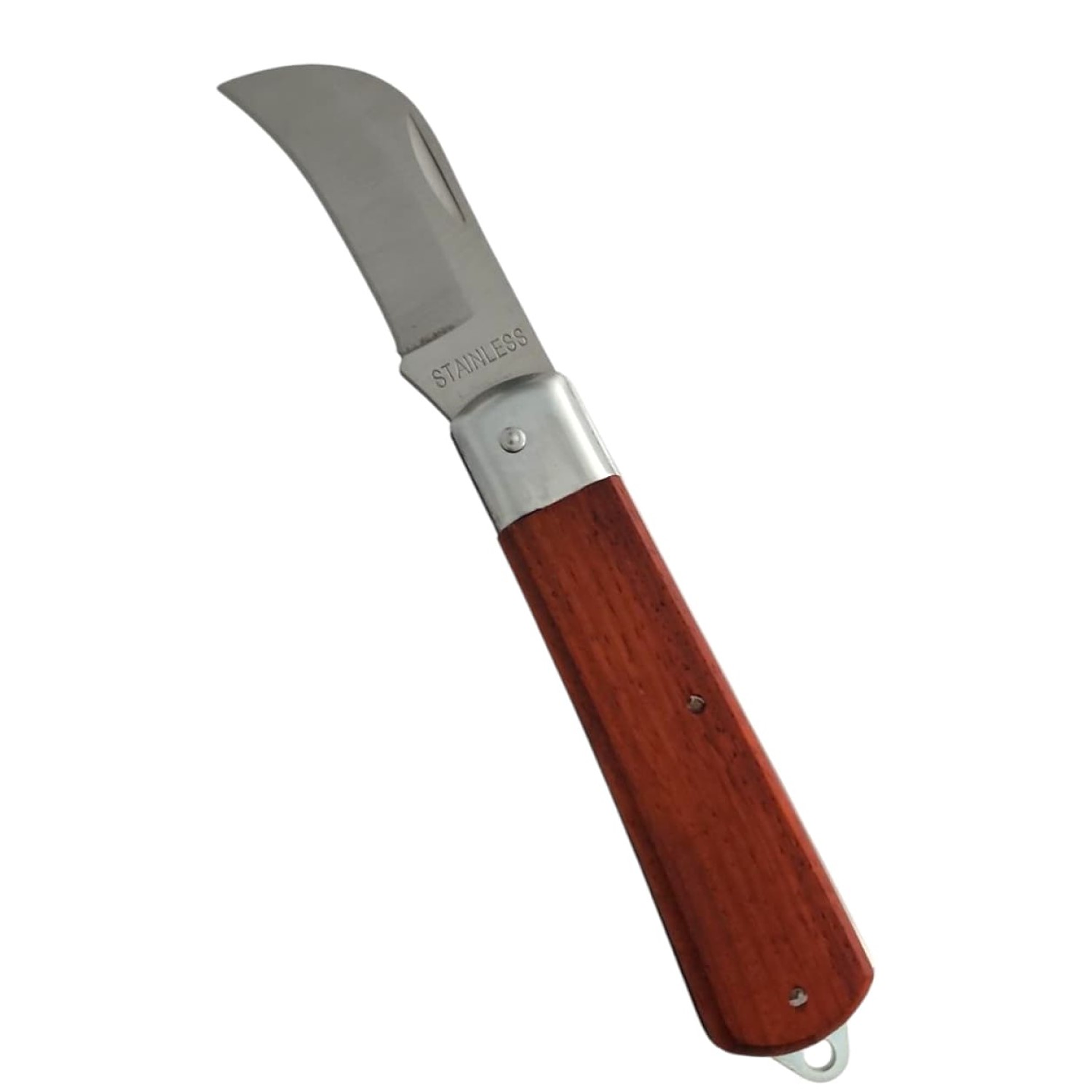 Cuchillo Navaja Cortapluma Curvo Mango Madera 13058 3