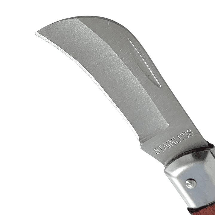 Cuchillo Navaja Cortapluma Curvo Mango Madera 13058 4