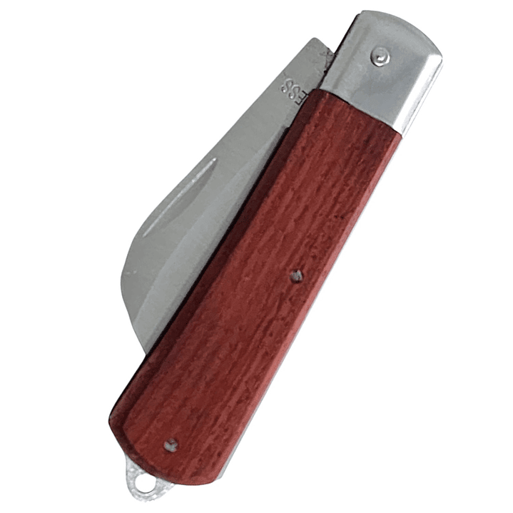 Cuchillo Navaja Cortapluma Curvo Mango Madera 13058 6