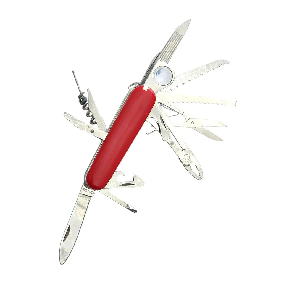 Navaja Multiusos Color Rojo 15 en 1 para Camping 13506 4