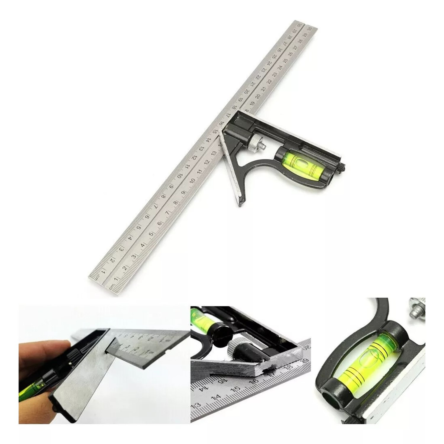 Regla Angular de Acero Inoxidable 300mm 13617 7