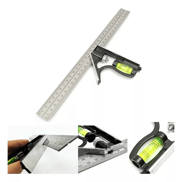 Regla Angular de Acero Inoxidable 300mm 13617 7