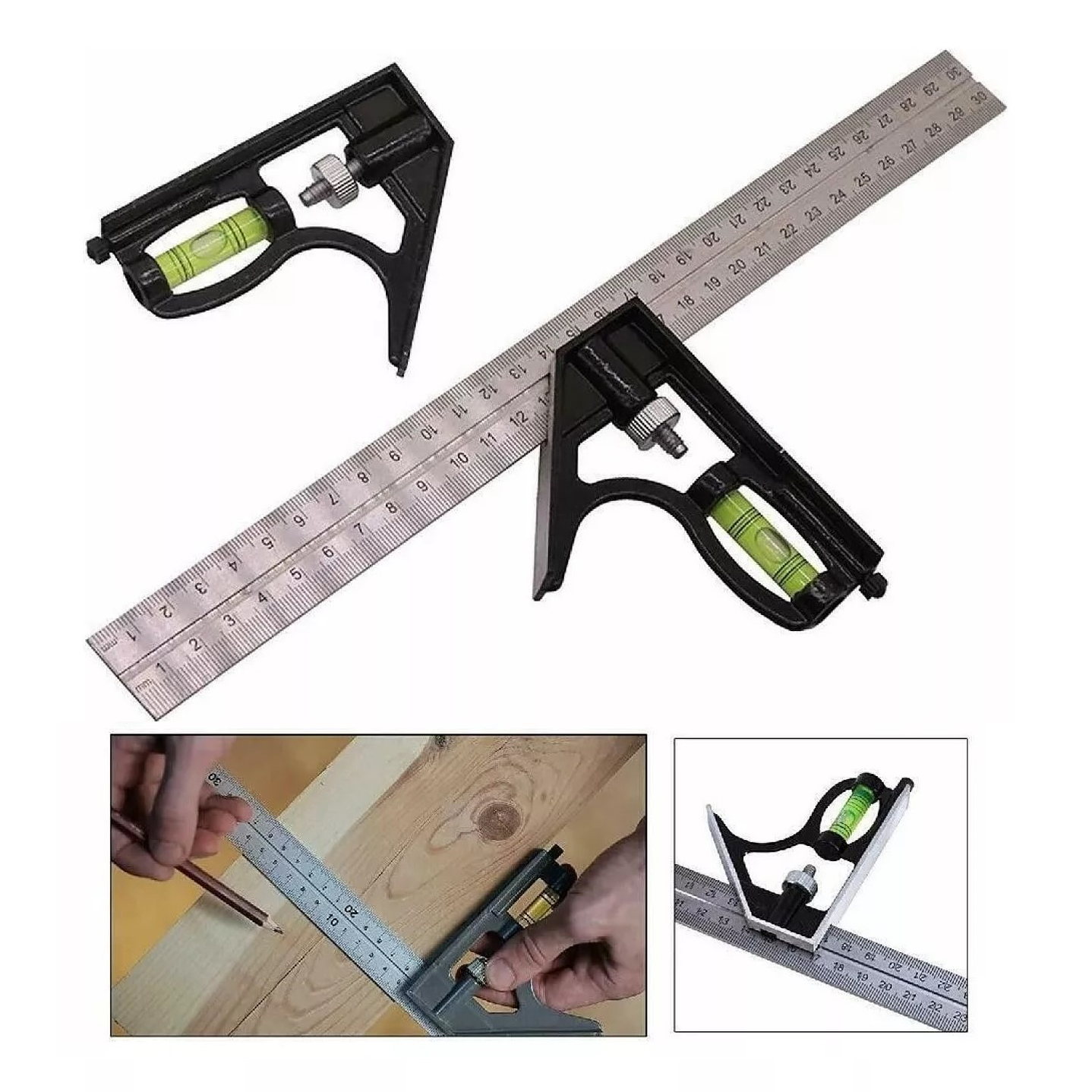 Regla Angular de Acero Inoxidable 300mm 13617 8