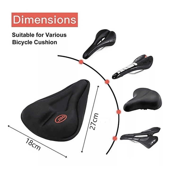 Cubre Asiento Sillín Universal Acolchado Bicicleta 14877 8