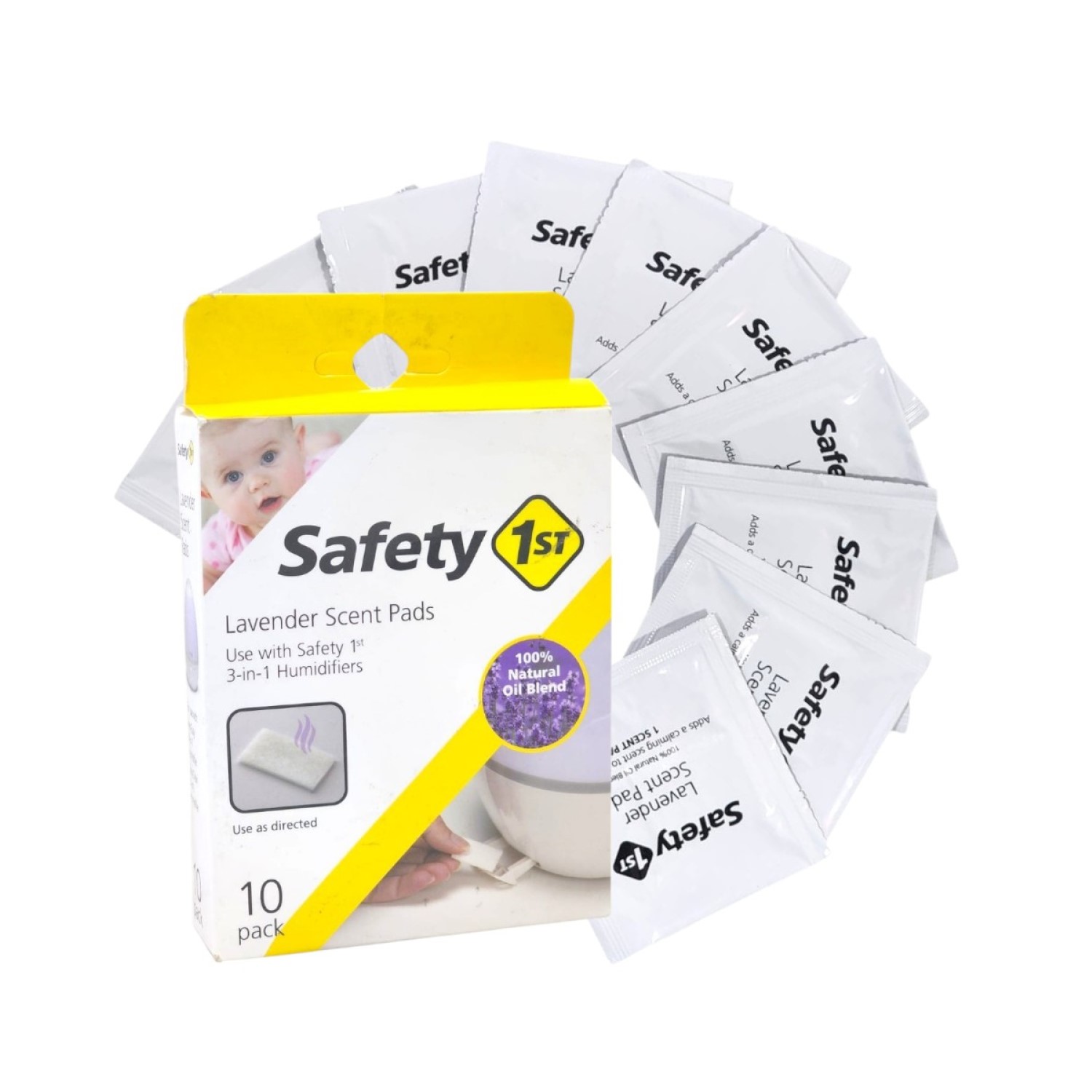 10 Pads Aromáticos de Lavanda 3 en 1 Safety para Humificador