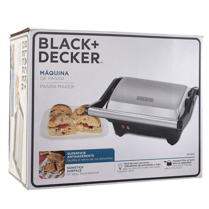 Panini Black + Decker 900W Placas Antiadherentes GR2976-CL 8