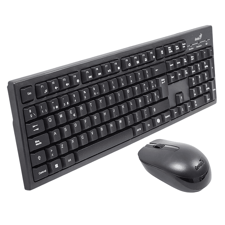 Kit Teclado y Mouse Inalámbrico KM-8101 Negro Genius 1