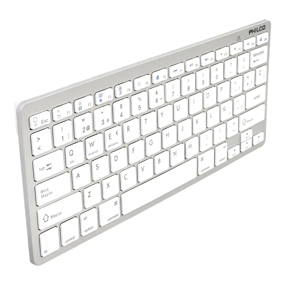 Teclado Inalámbrico Bt Ultra Slim AP382 Blanco Philco 2