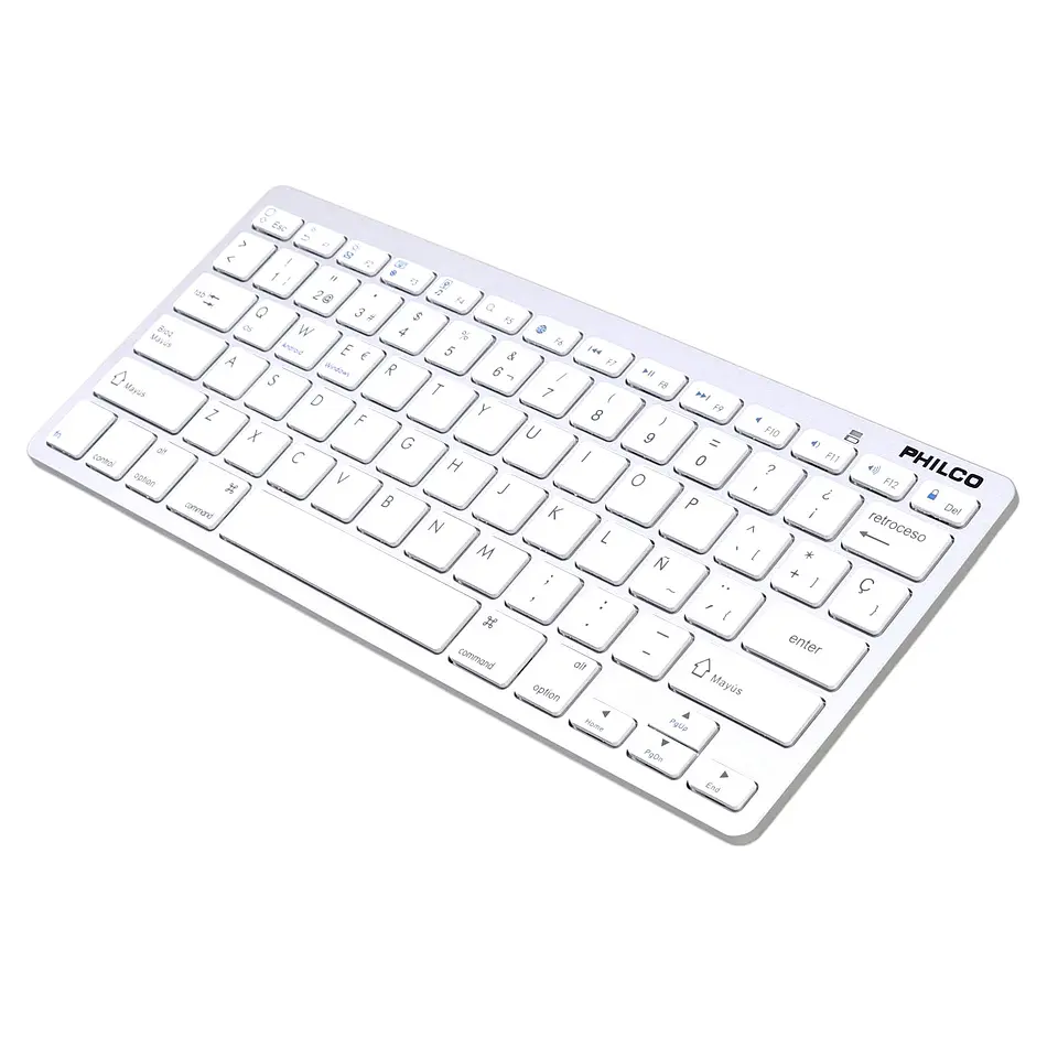 Teclado Inalámbrico Bt Ultra Slim AP382 Blanco Philco 4