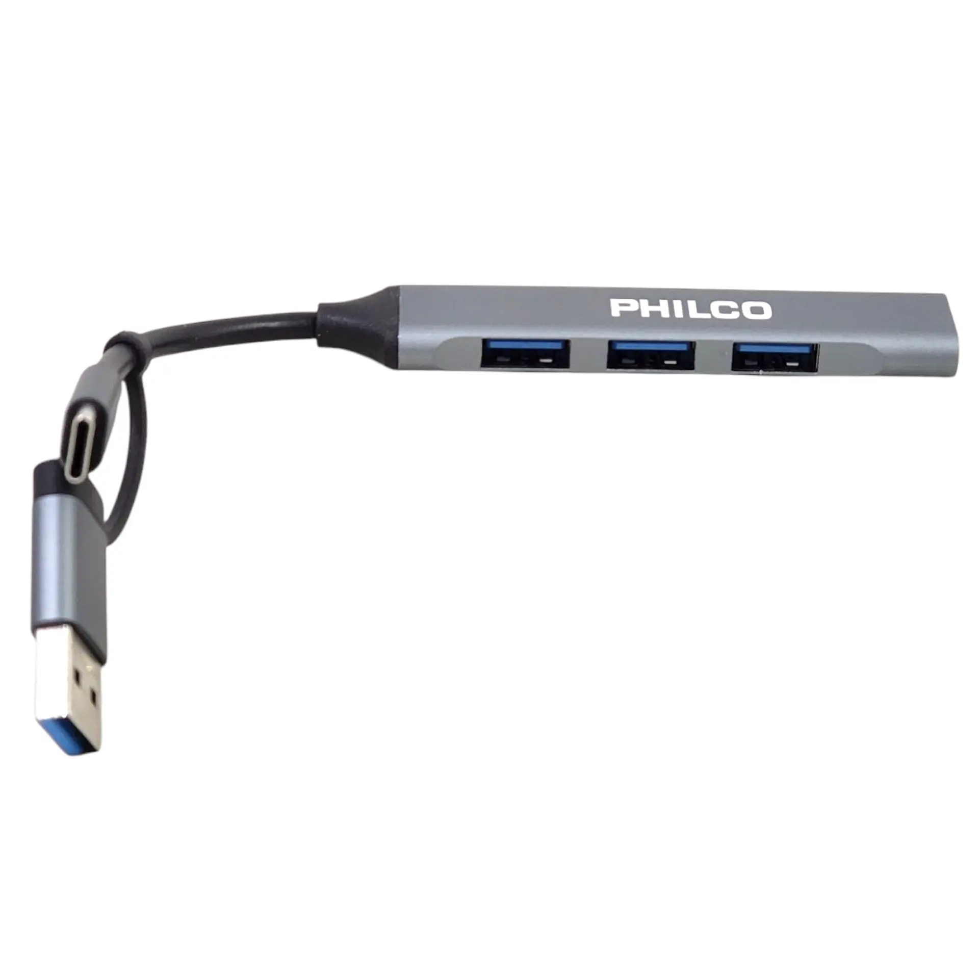 Hub 4 Puertos Usb 3.0 A Tipo C Philco 37186 3