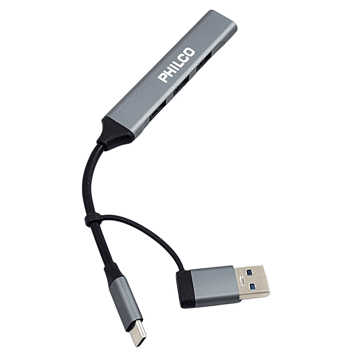 Hub 4 Puertos Usb 3.0 A Tipo C Philco 37186 5