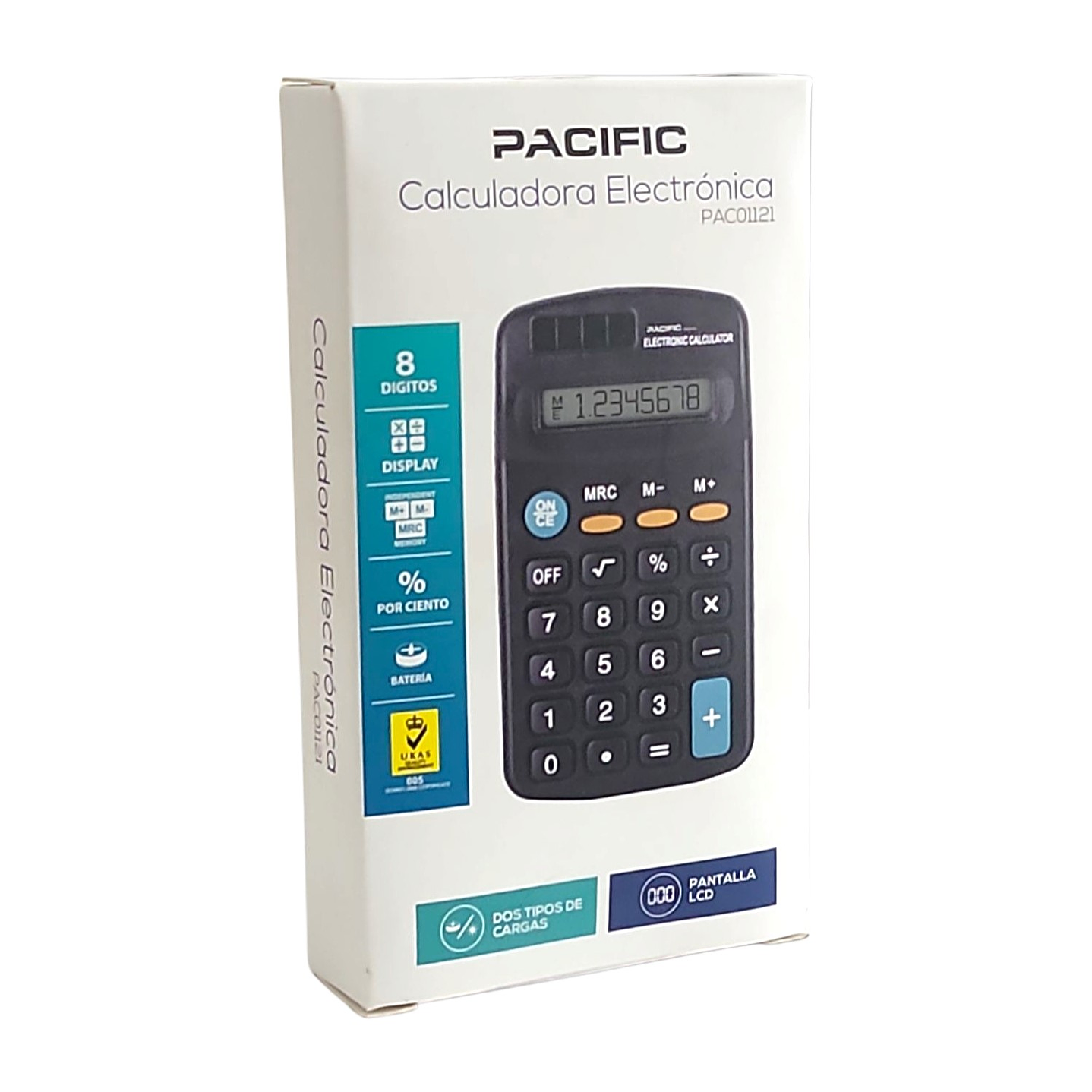 Calculadora Electrónica 8 dígitos Pac01121 Pacific 5