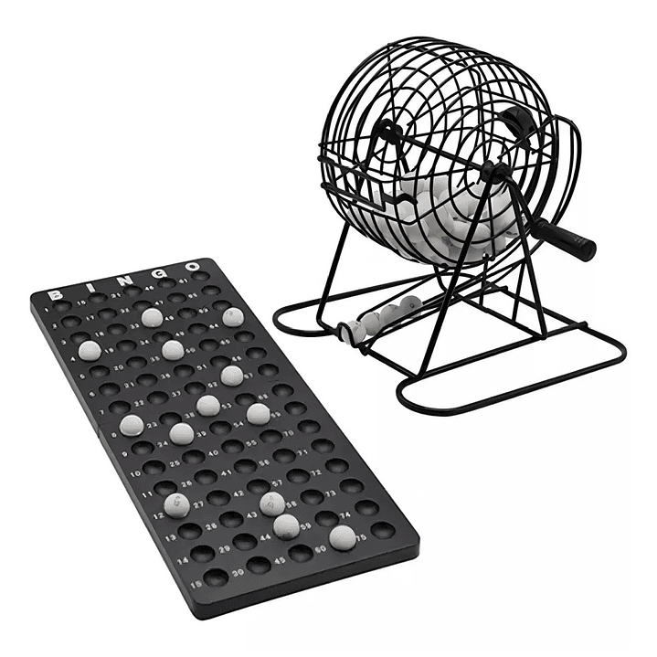 Juego de Bingo Profesional con Tómbola Metálica 56628 4