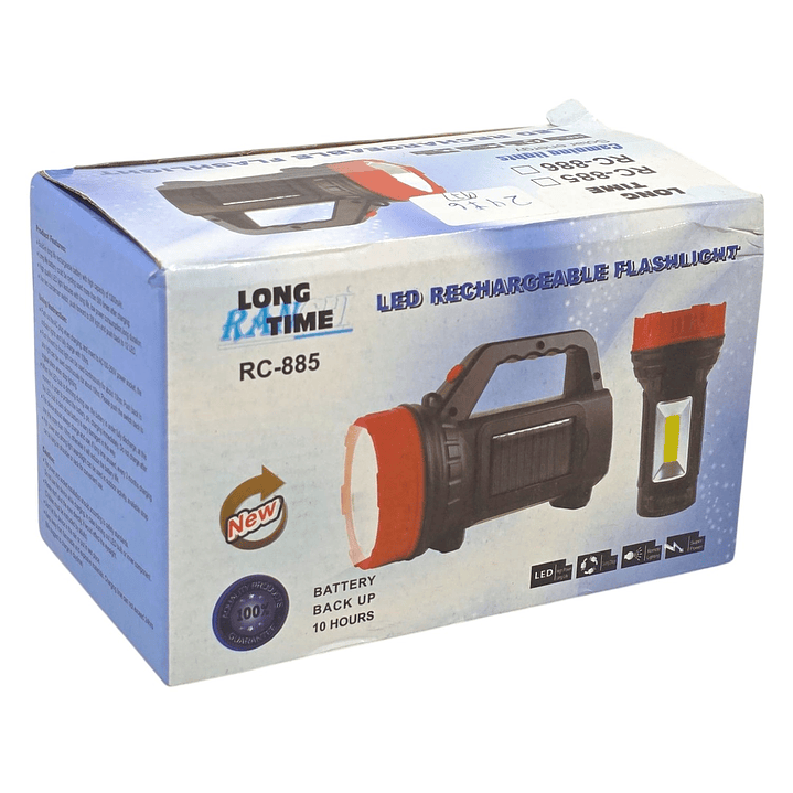 Linterna Recargable Solar 2 en 1 De Mano RC-886 8