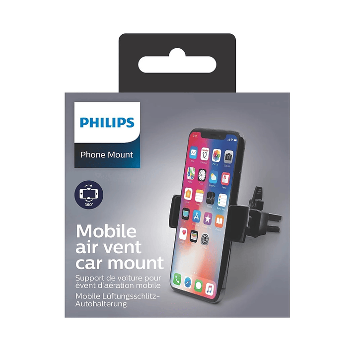 Soporte Celular Rejilla Ventilación Auto Philips 1411AB 2