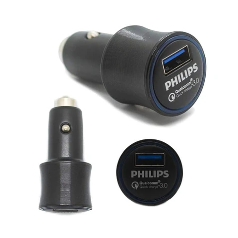 Cargador para Auto Ultrarrápido QC 3.0 18w Philips