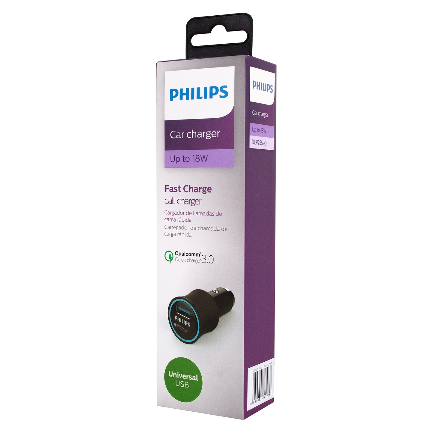 Cargador para Auto Ultrarrápido QC 3.0 18w Philips 3