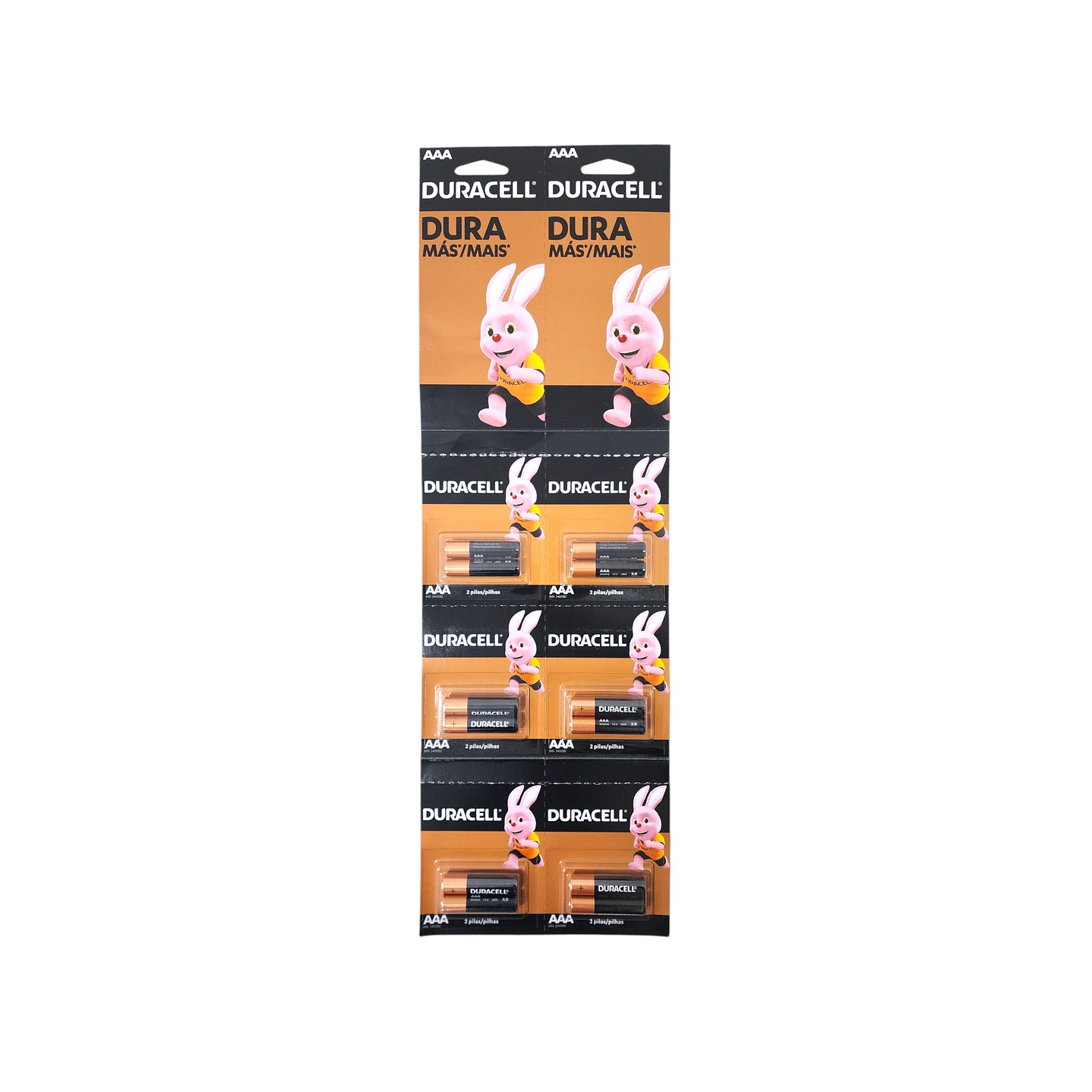 Pack 12 Pilas Duracell Aaa Triple A Alcalina Tira  1