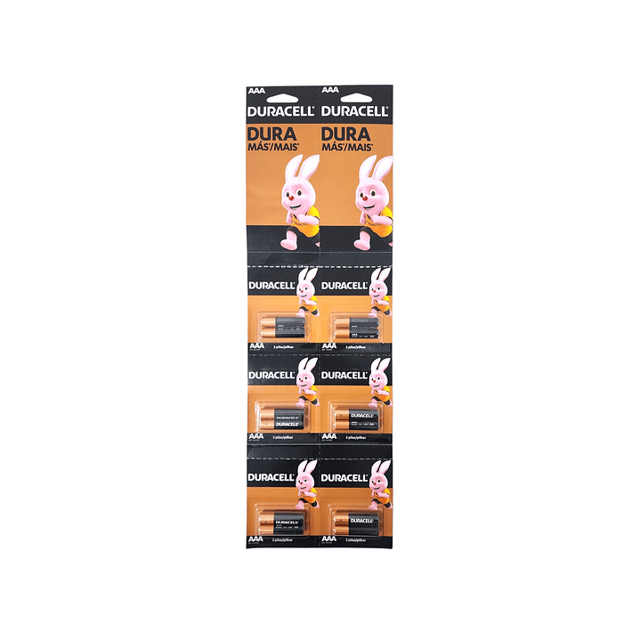 Pack 12 Pilas Duracell Aaa Triple A Alcalina Tira  1