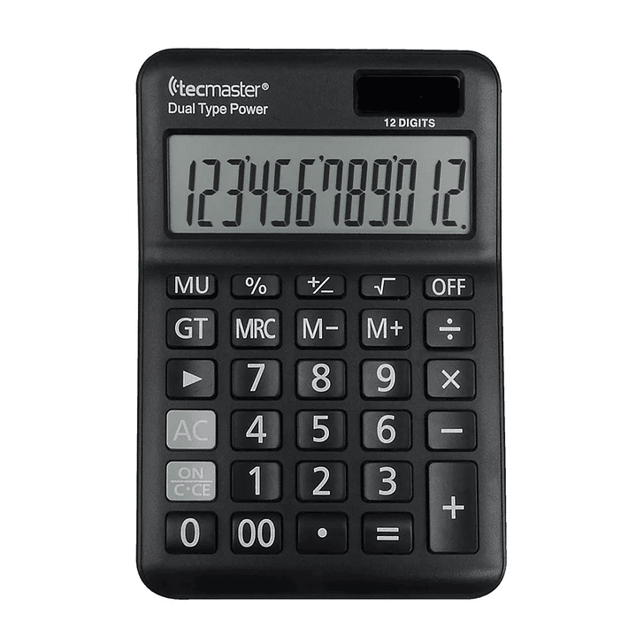 Calculadora Con Panel Solar 12 dígitos Tecmaster TM100558 1