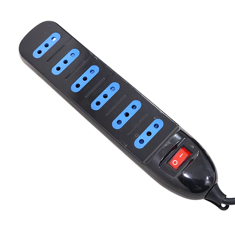 Alargador Eléctrico 6Pos 3mt Switch Tm-800100bk Tecmaster