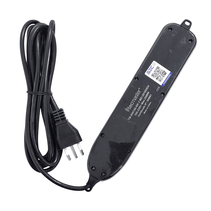 Alargador Eléctrico 6Pos 3mt Switch Tm-800100bk Tecmaster 4